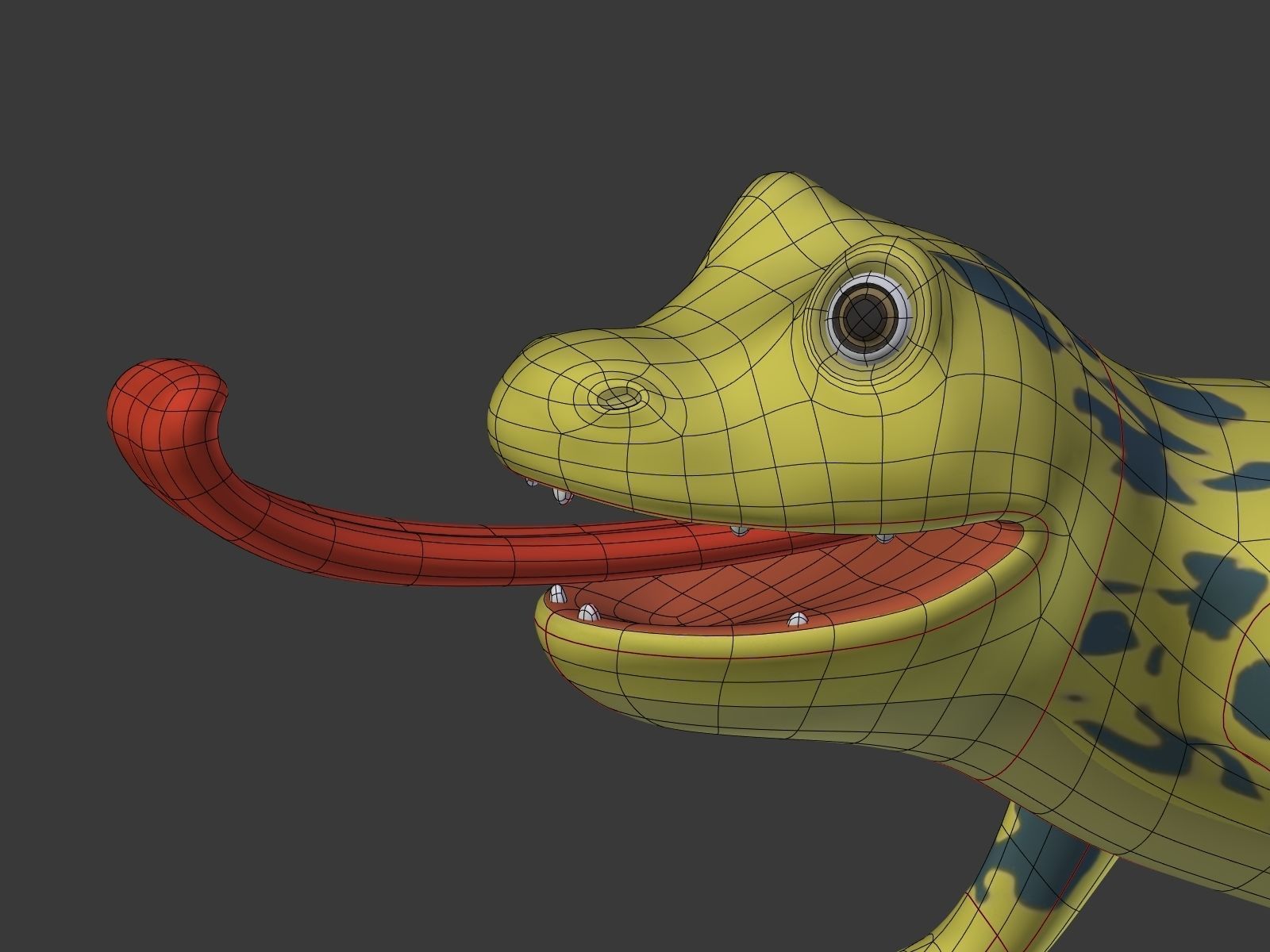 Cartoon Lizard Low-poly 3D model_20