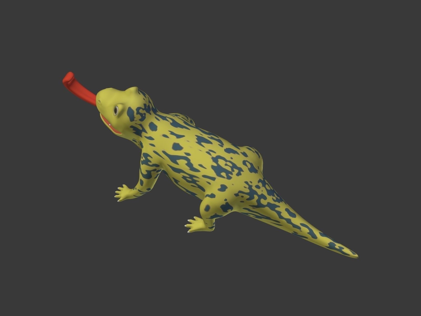 Cartoon Lizard Low-poly 3D model_11