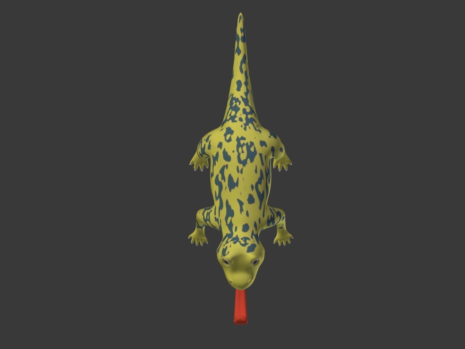 Cartoon Lizard Low-poly 3D model_13