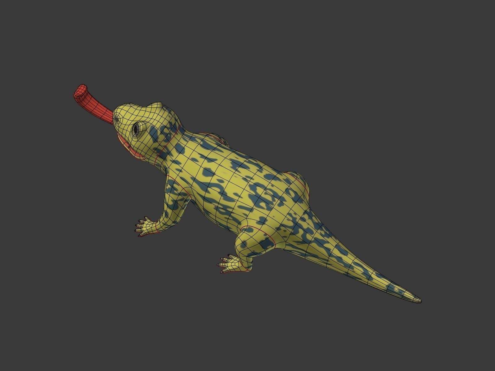 Cartoon Lizard Low-poly 3D model_12