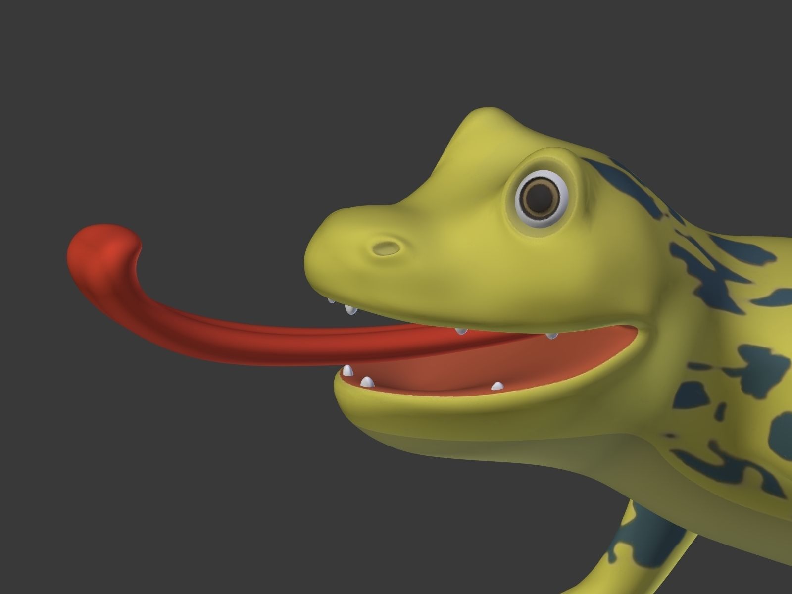 Cartoon Lizard Low-poly 3D model_19