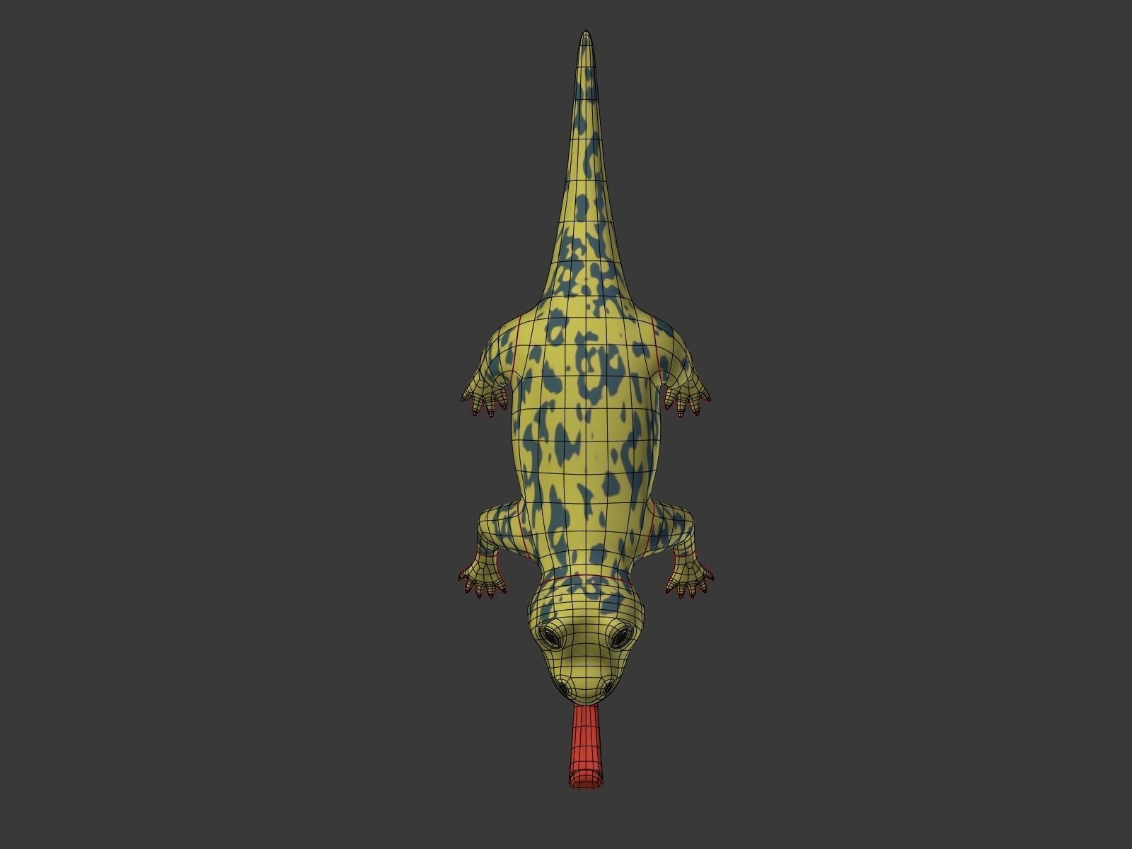Cartoon Lizard Low-poly 3D model_14