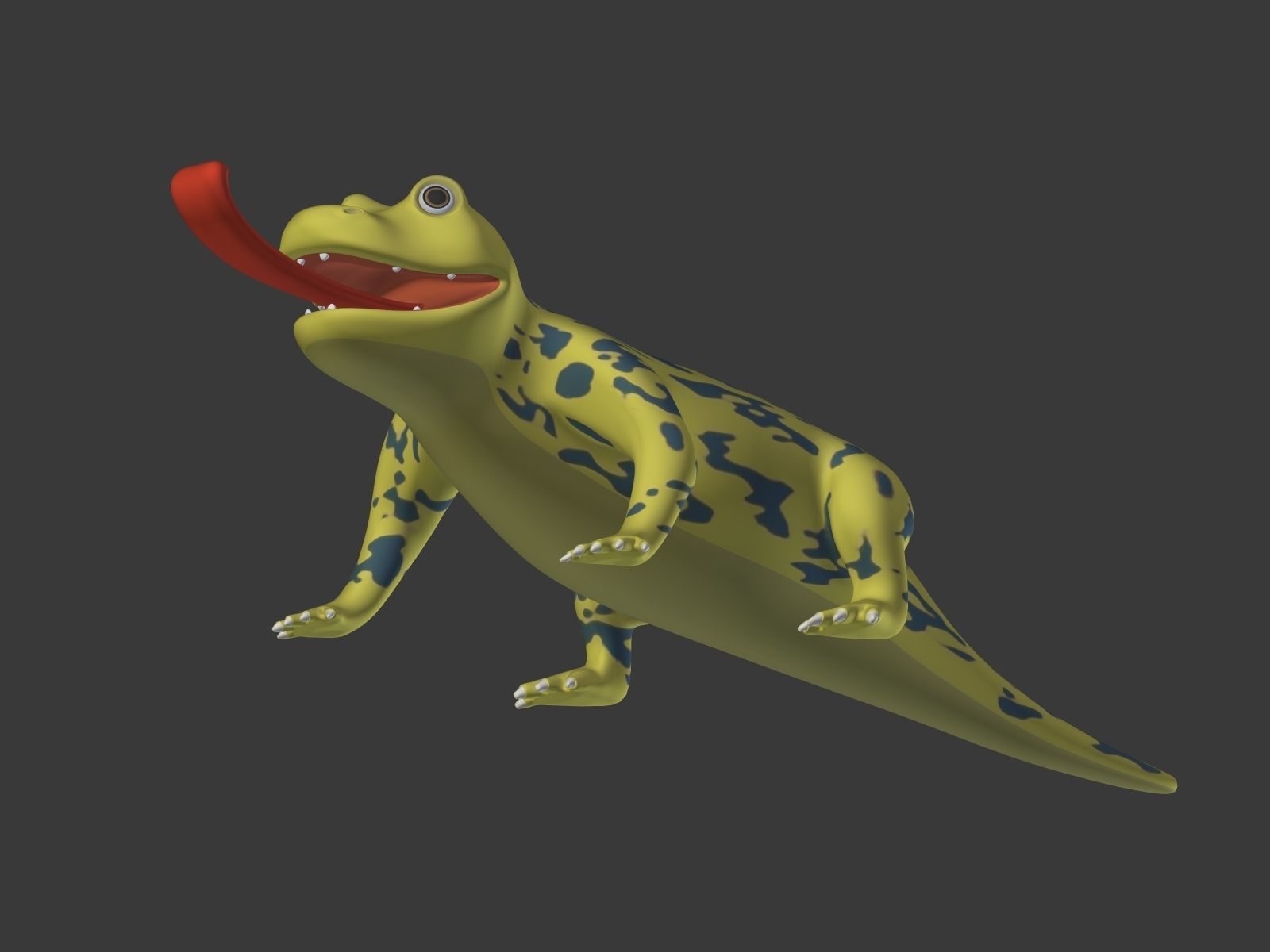 Cartoon Lizard Low-poly 3D model_17