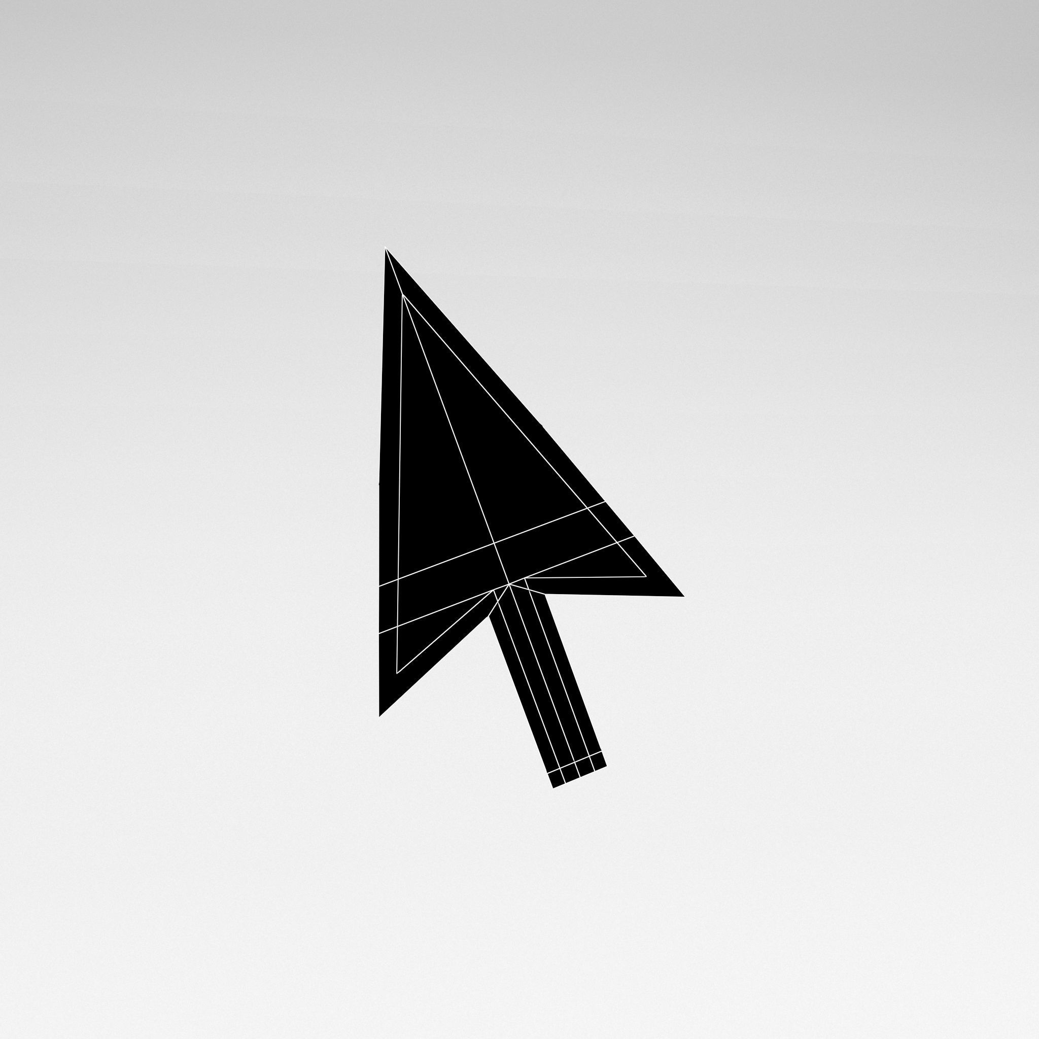 Mouse Symbol v1 007 Low-poly 3D model_4