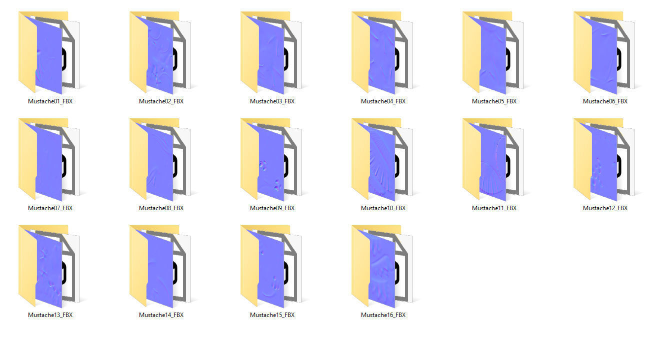 Mustache Pack 3D model_23