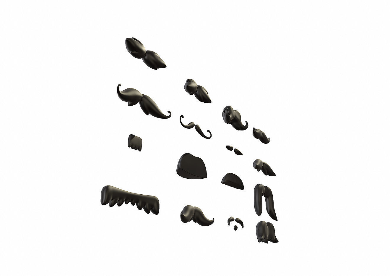 Mustache Pack 3D model_19