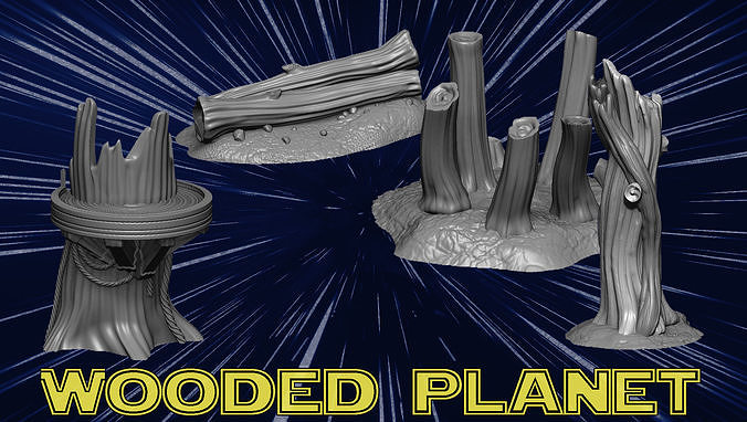 Wooded Planet 3D print model