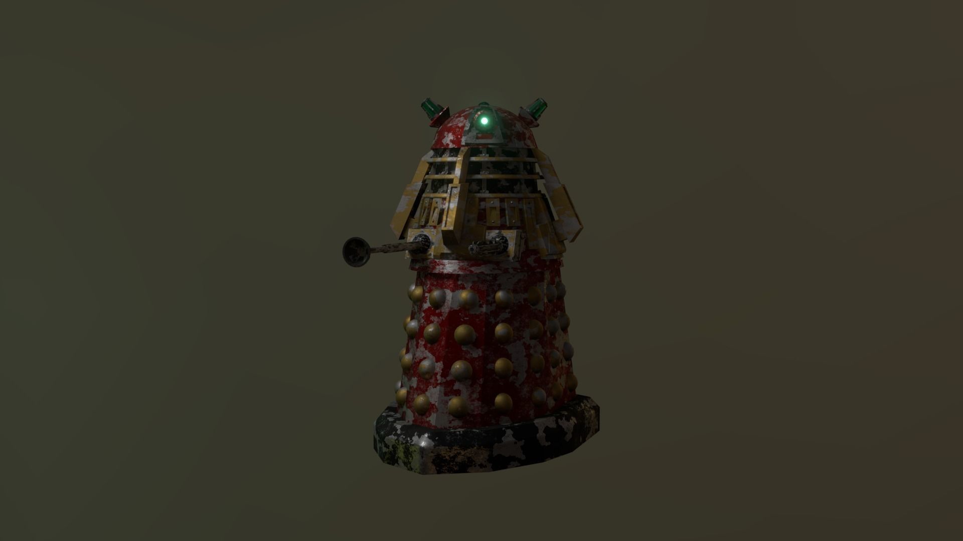 STEAMPUNK COMMADER DALEK PACK - Rogue Film Productions Low-poly 3D model_12