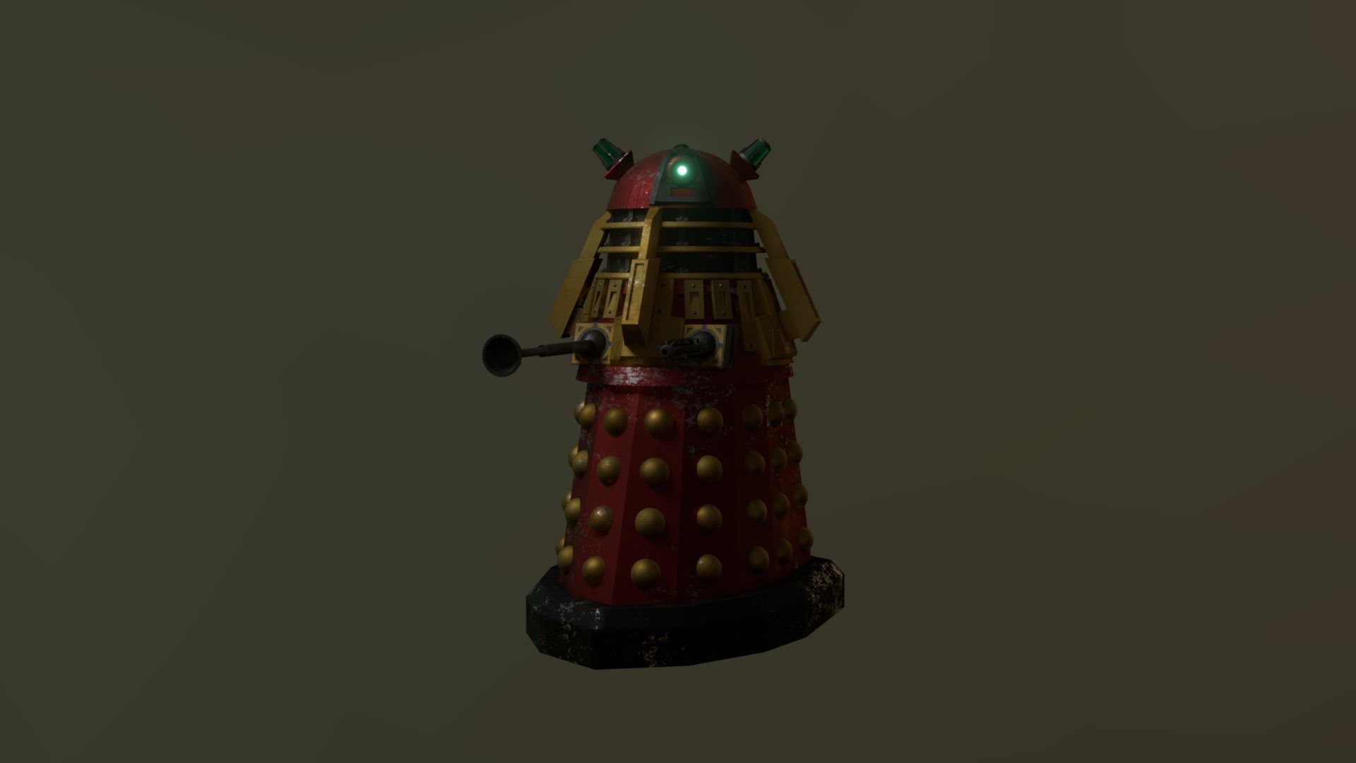 STEAMPUNK COMMADER DALEK PACK - Rogue Film Productions Low-poly 3D model_7