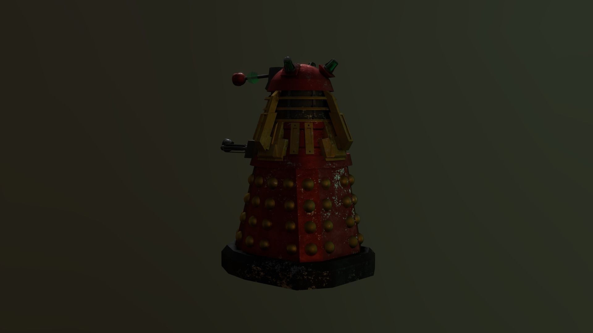 STEAMPUNK COMMADER DALEK PACK - Rogue Film Productions Low-poly 3D model_9