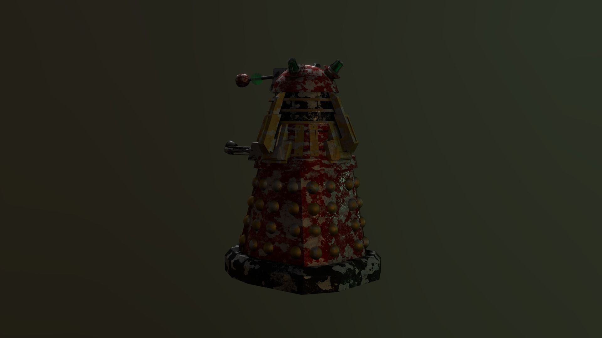 STEAMPUNK COMMADER DALEK PACK - Rogue Film Productions Low-poly 3D model_14