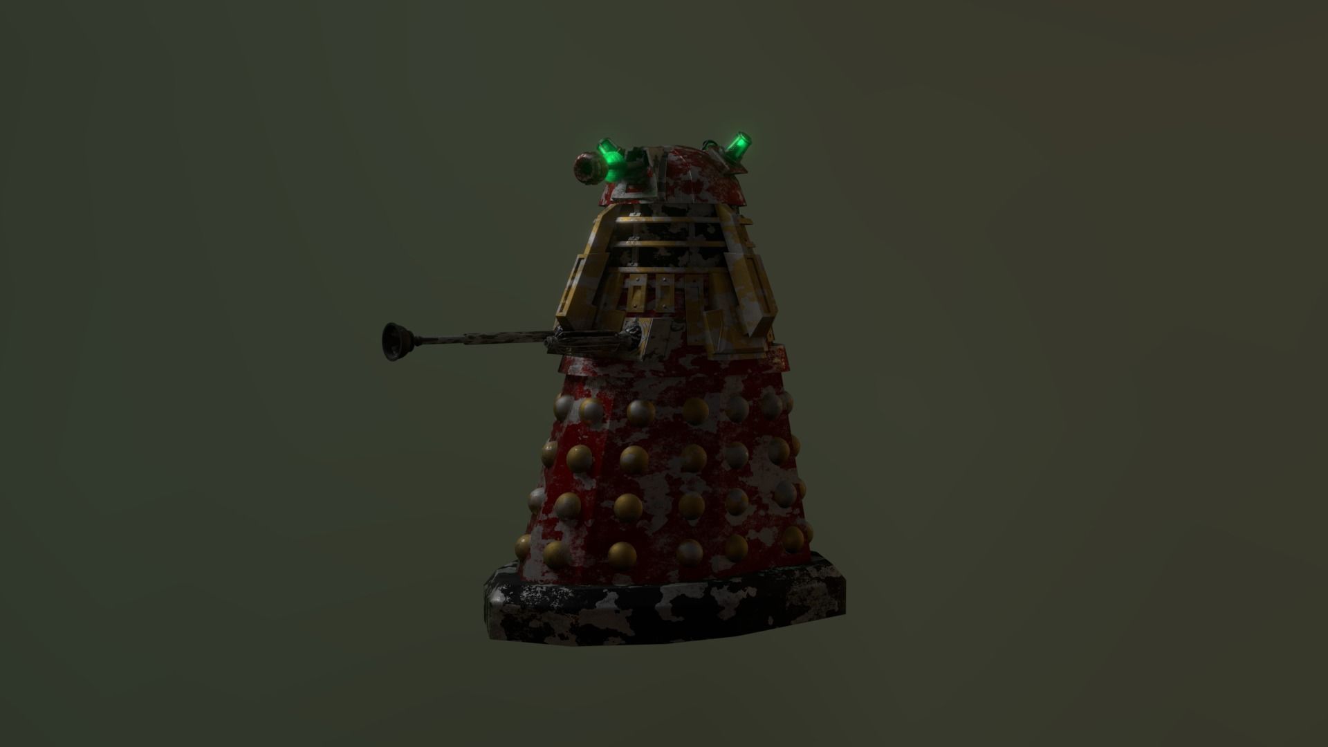 STEAMPUNK COMMADER DALEK PACK - Rogue Film Productions Low-poly 3D model_13