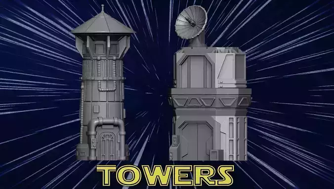 Towers star wars 3D print model