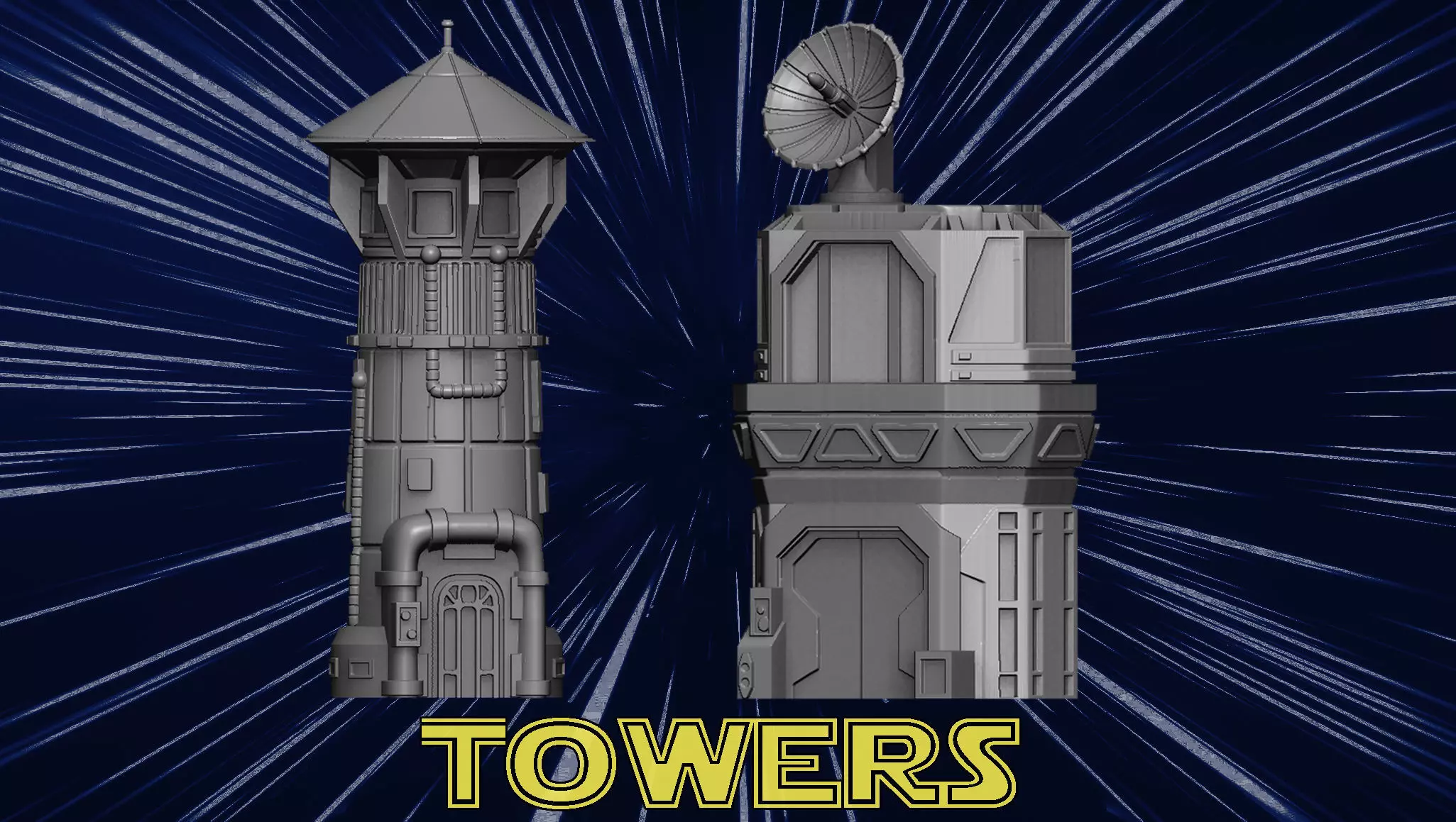 Towers star wars 3D print model_0