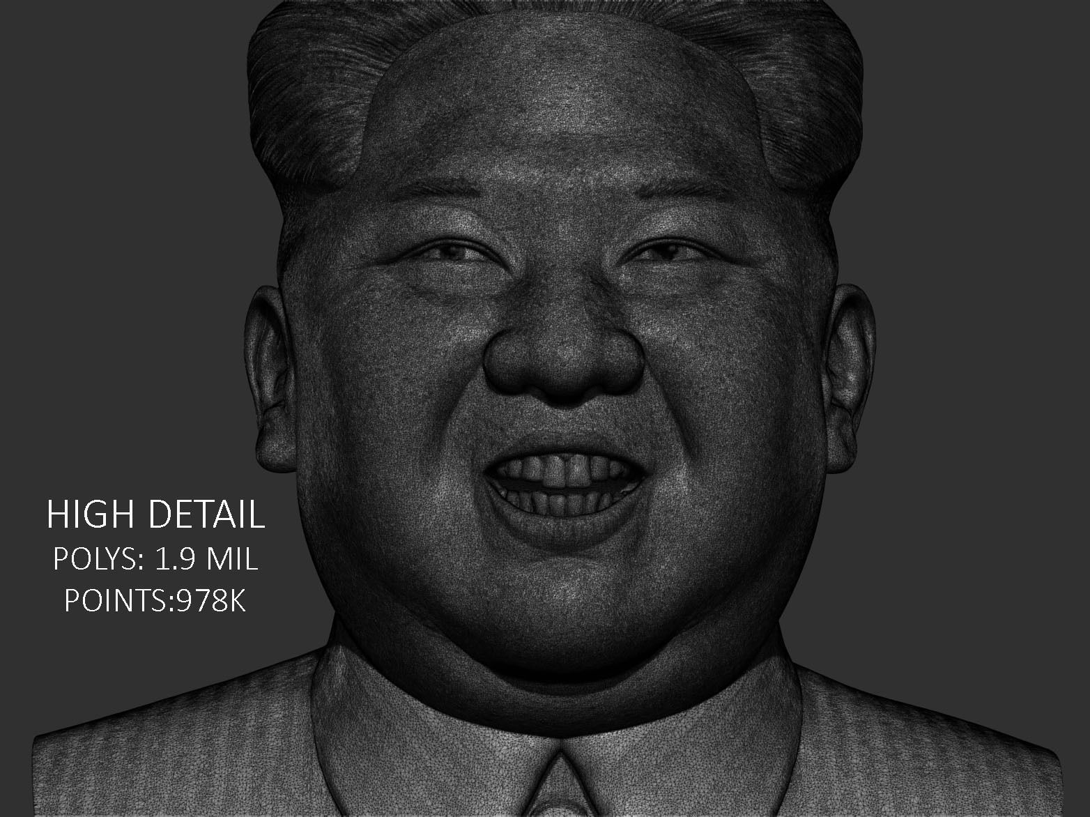 Kim Jong-Un Bust 3D print model_12