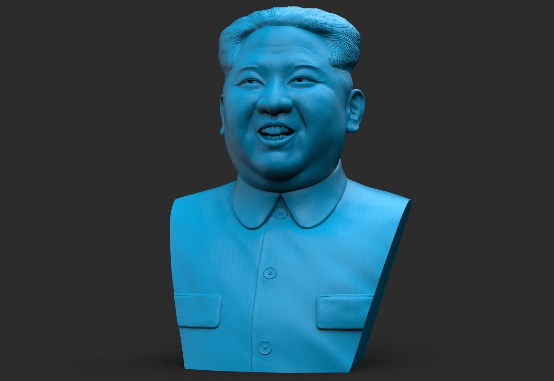 Kim Jong-Un Bust 3D print model_1