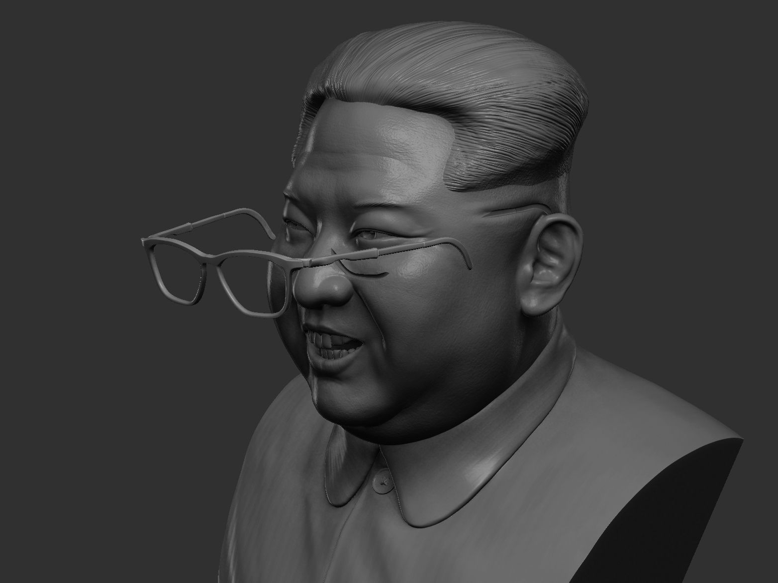 Kim Jong-Un Bust 3D print model_9
