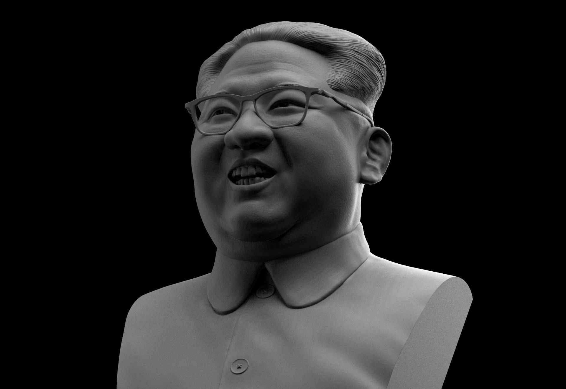 Kim Jong-Un Bust 3D print model_7