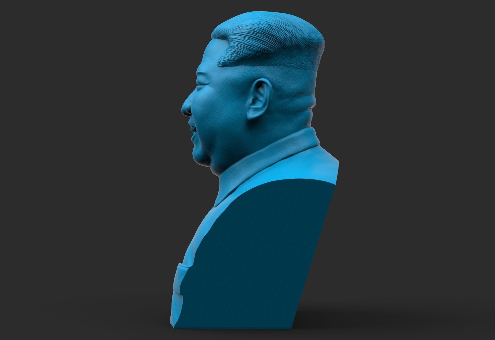 Kim Jong-Un Bust 3D print model_4