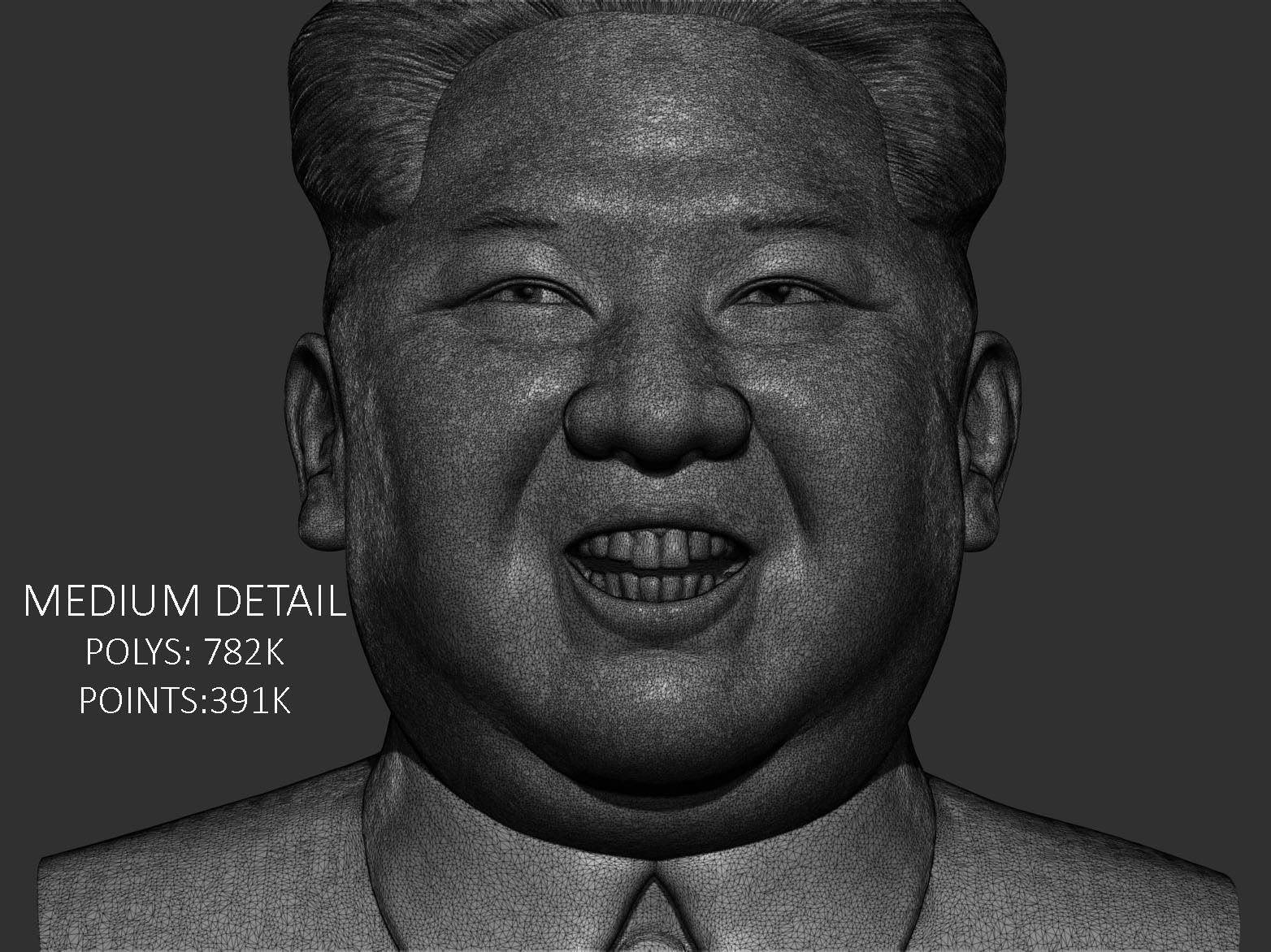 Kim Jong-Un Bust 3D print model_11