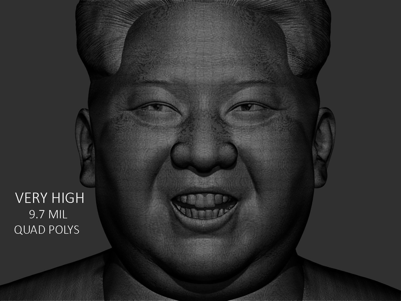 Kim Jong-Un Bust 3D print model_13