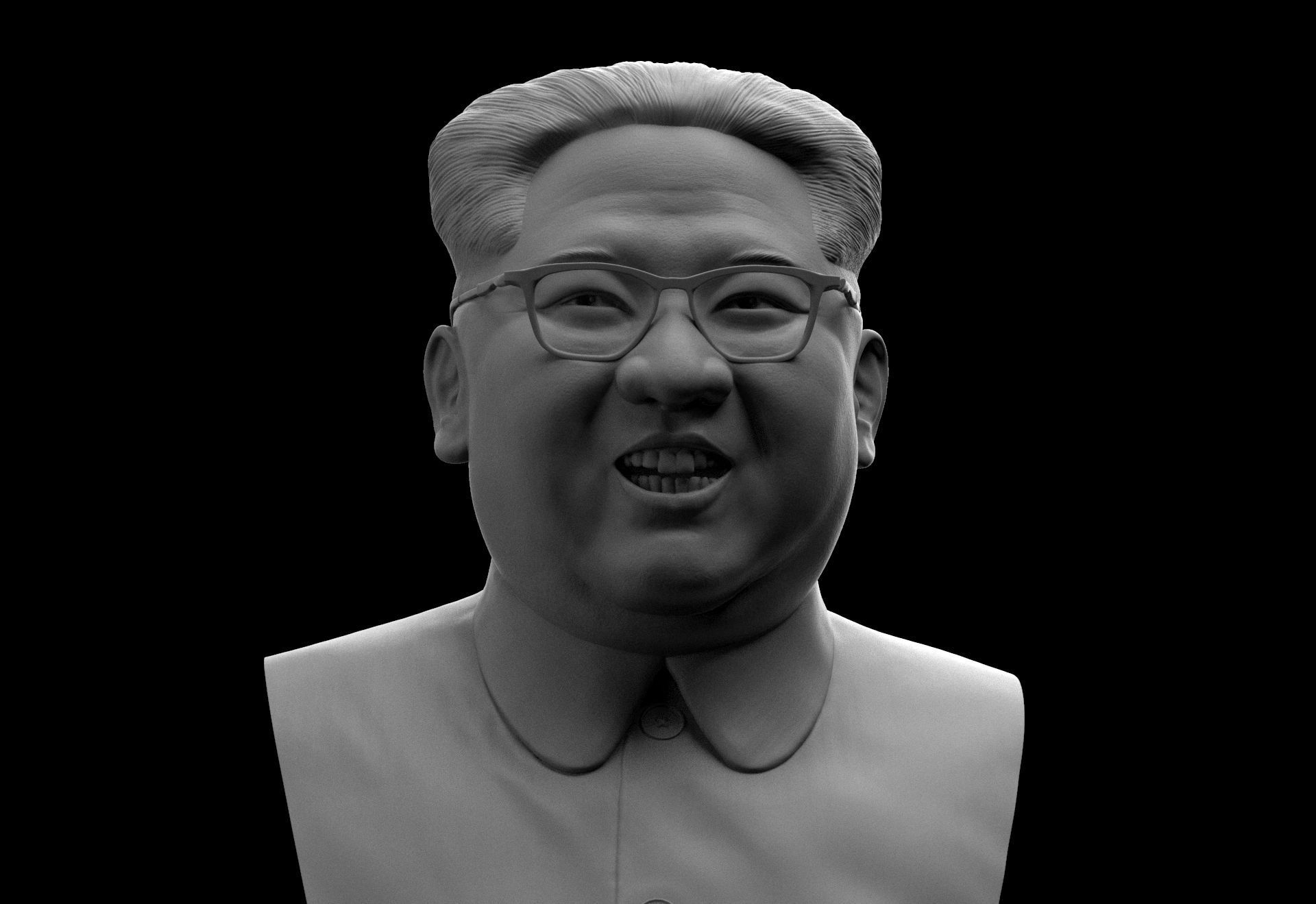 Kim Jong-Un Bust 3D print model_8