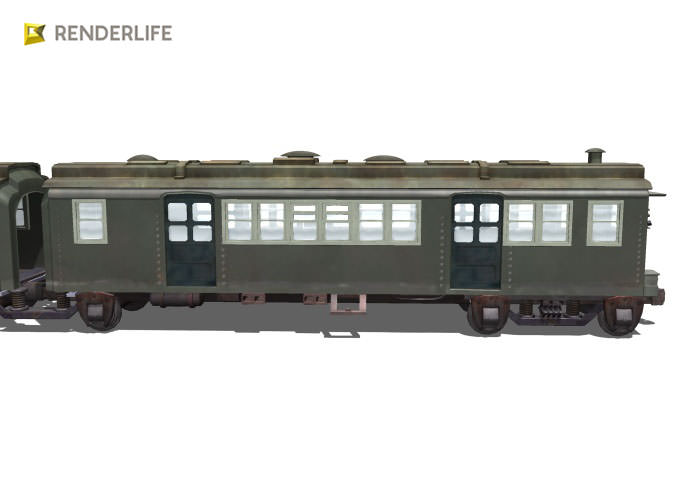Old Chicago subway train 3D model_4