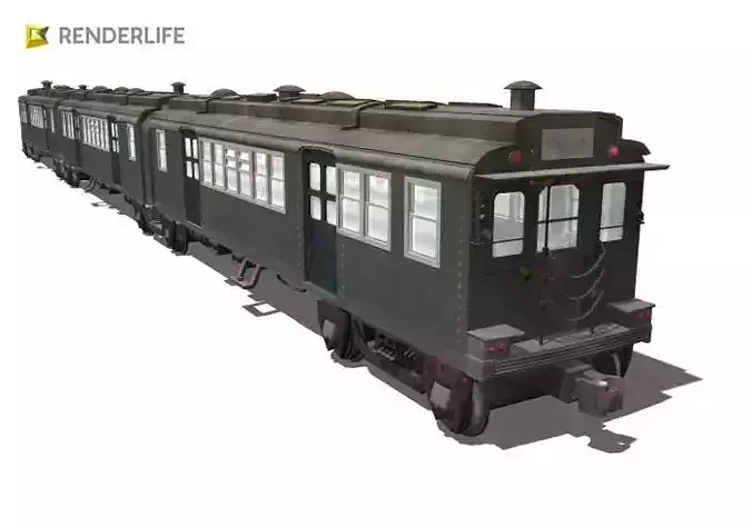 Old Chicago subway train 3D model