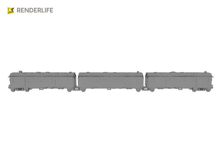 Old Chicago subway train 3D model_1