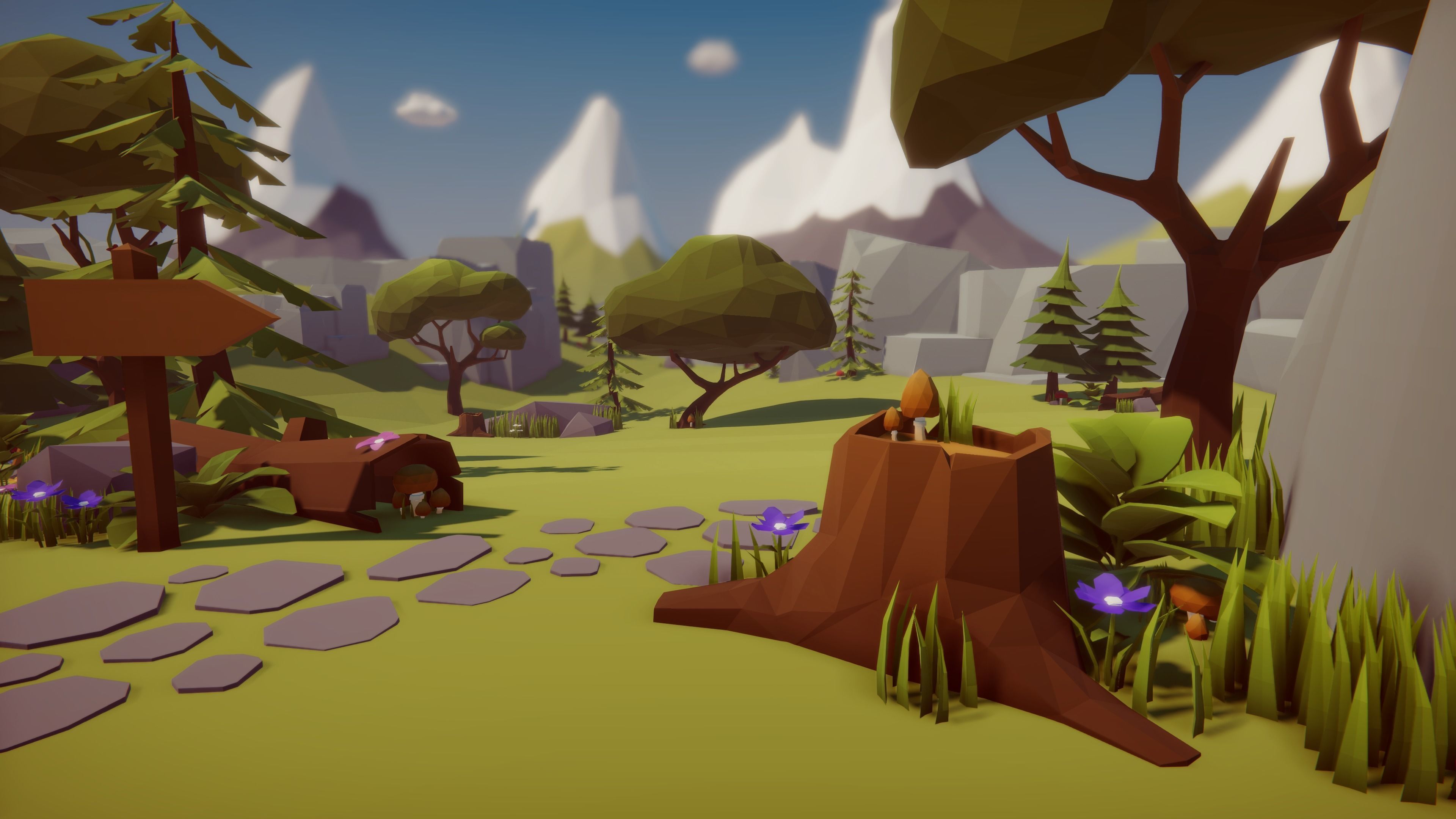Low Poly Nature Gradient Pack Low-poly 3D model_1