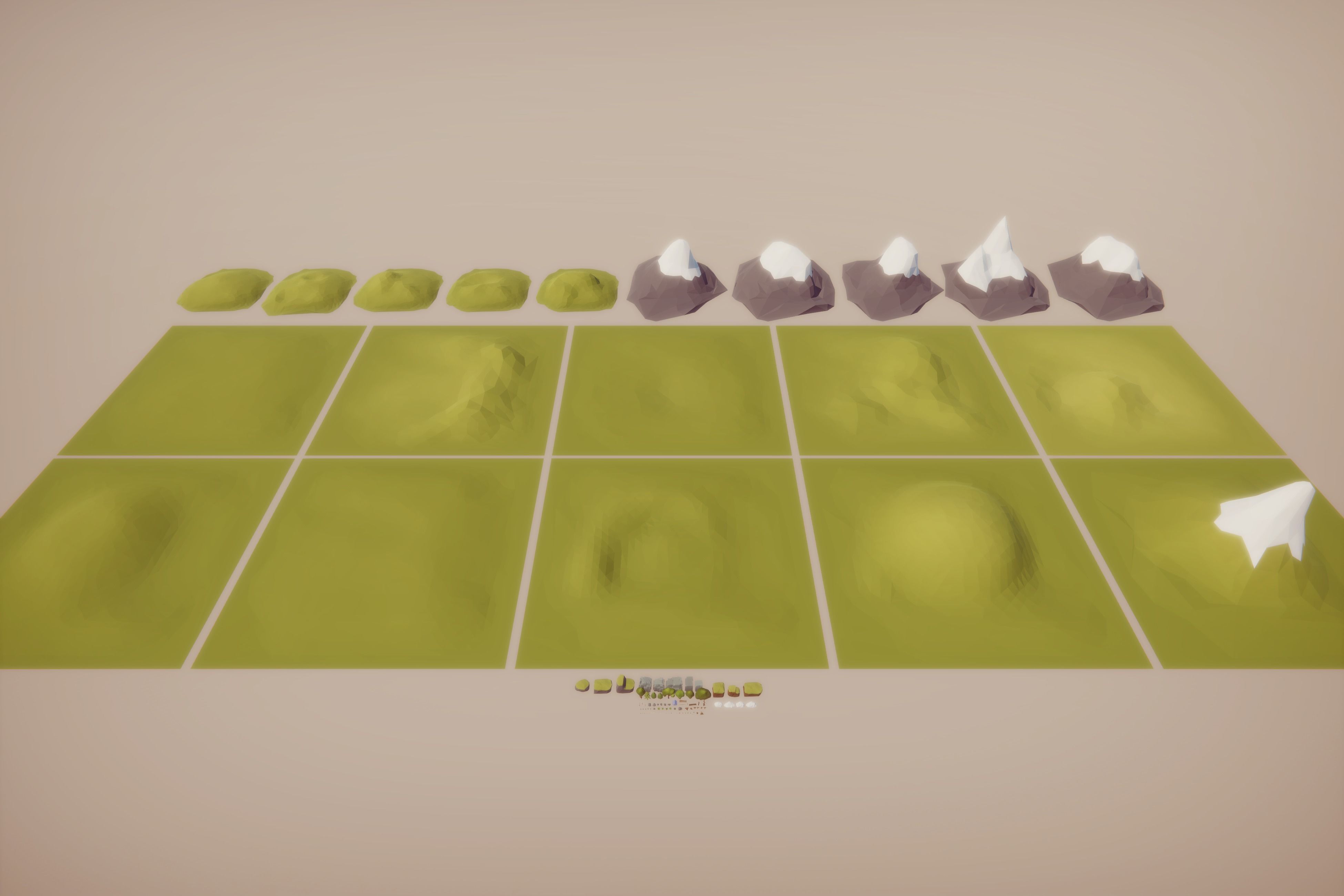 Low Poly Nature Gradient Pack Low-poly 3D model_9