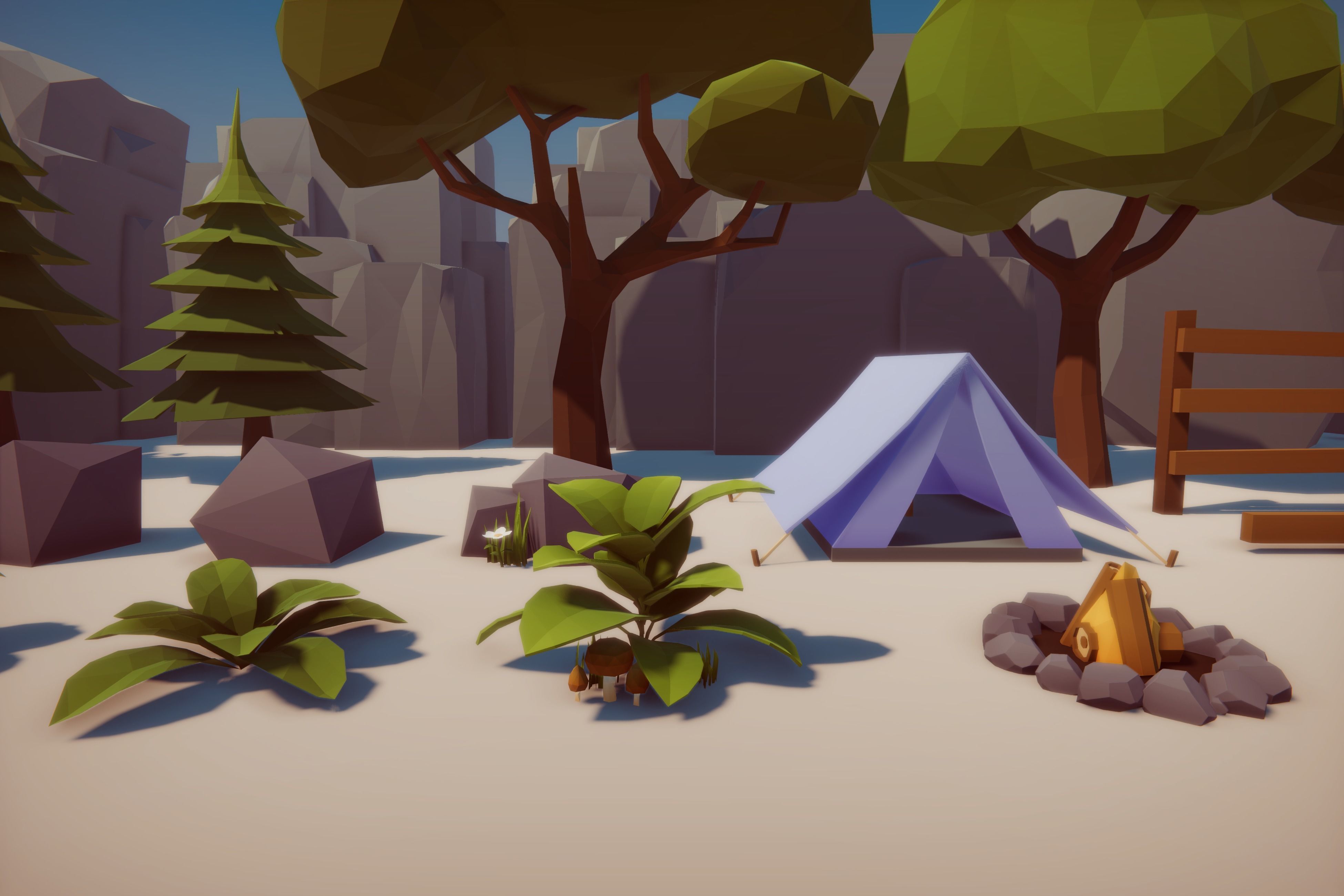 Low Poly Nature Gradient Pack Low-poly 3D model_6