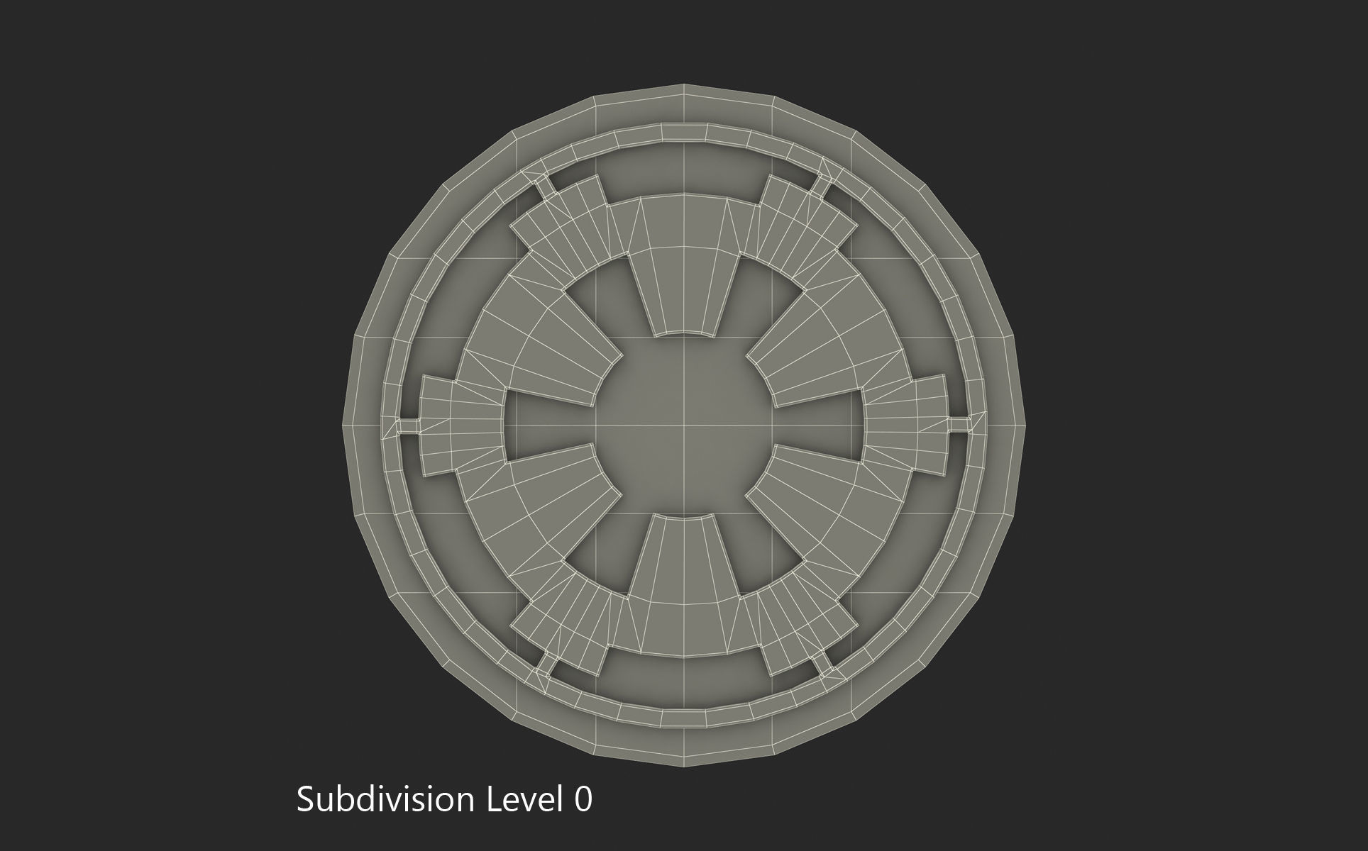Star Wars Empire Logo 3D model_5
