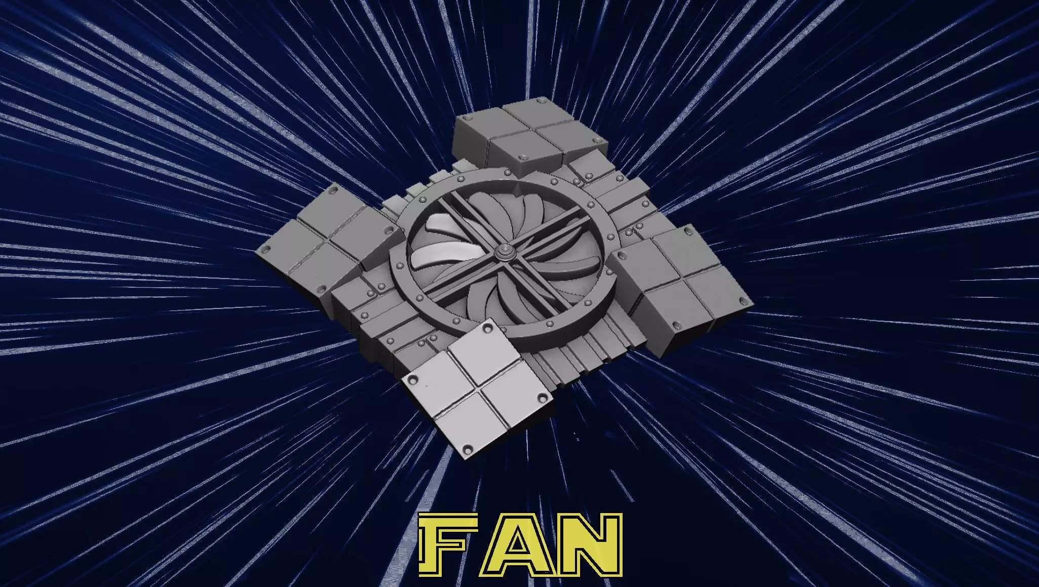 ventilation fan 3D print model_0