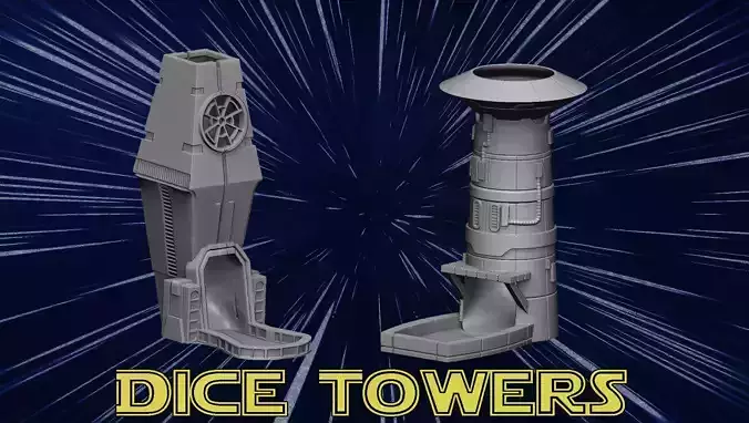 Dice towers 3D print model