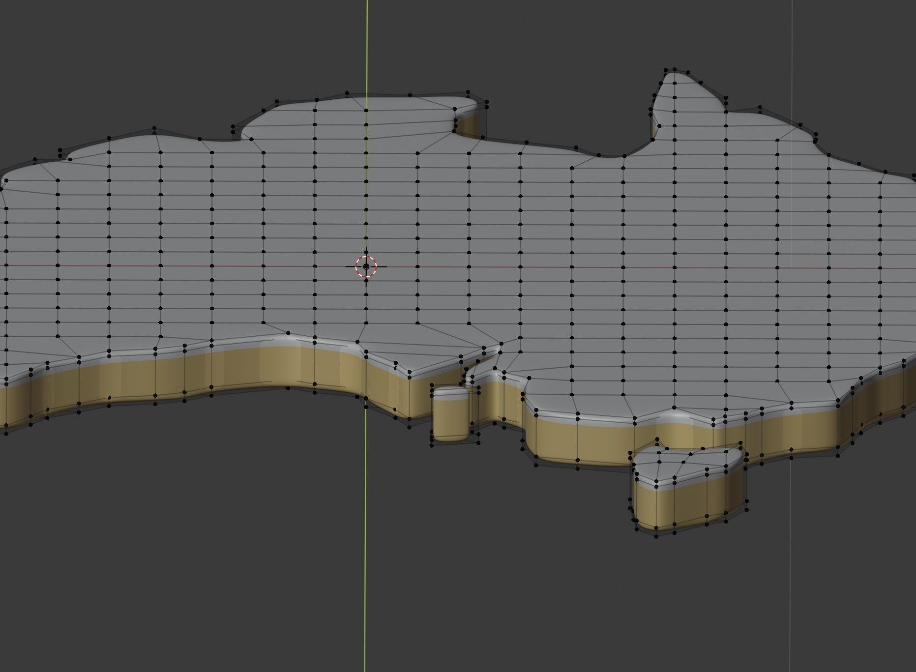Map of Australia land border with flag 3D model_5