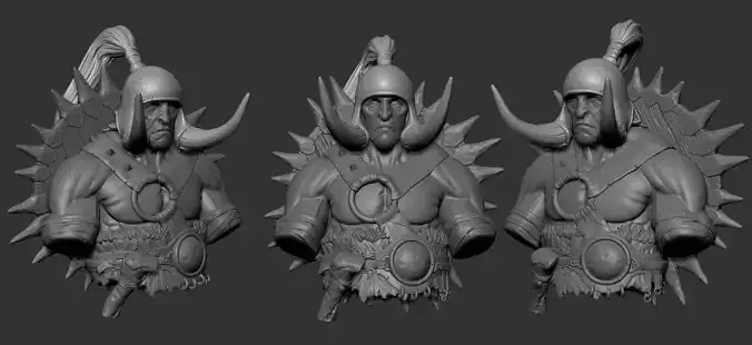 Barbarian Bust Free 3D print model