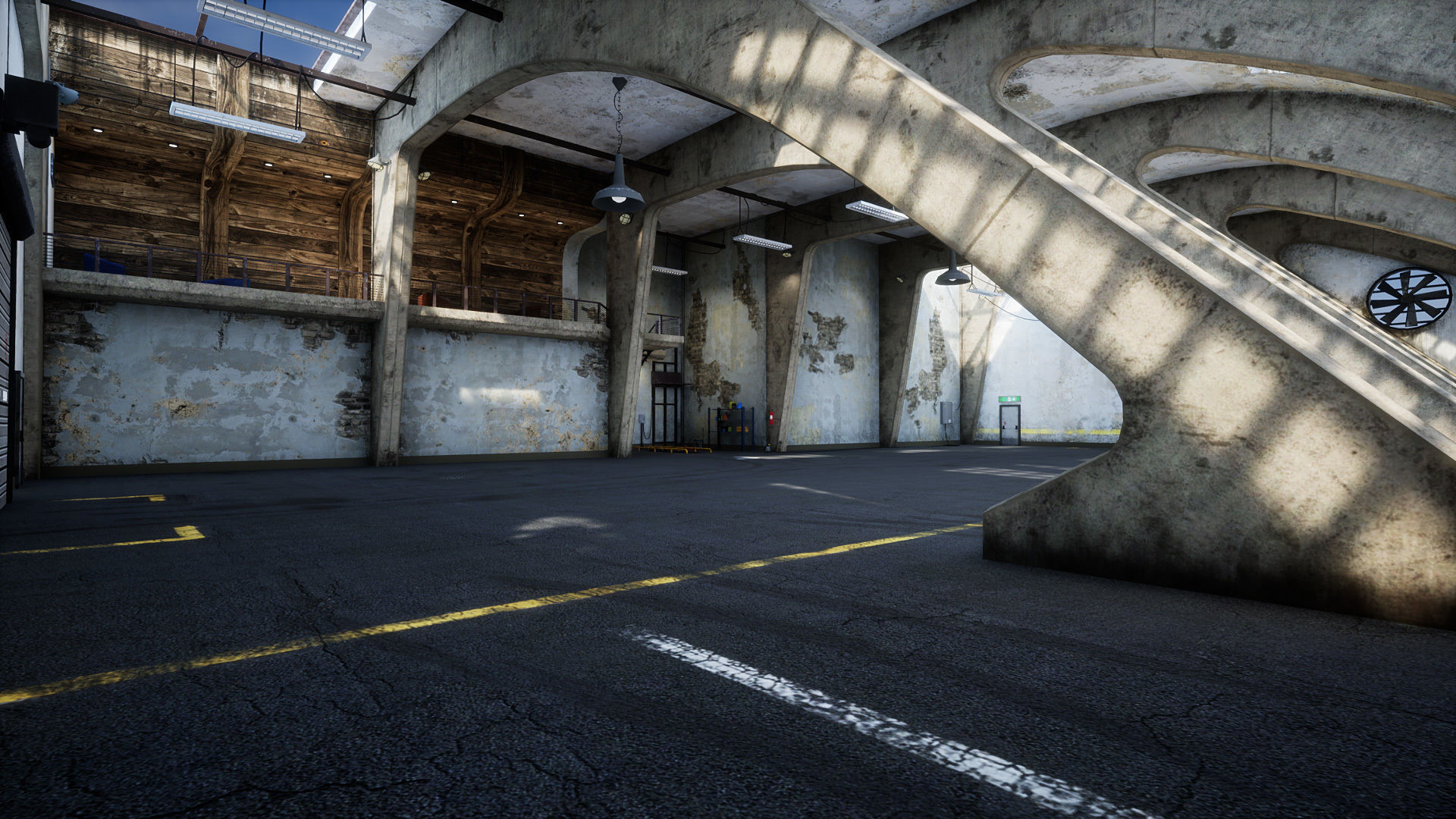 Garage 01 Low-poly 3D model_1