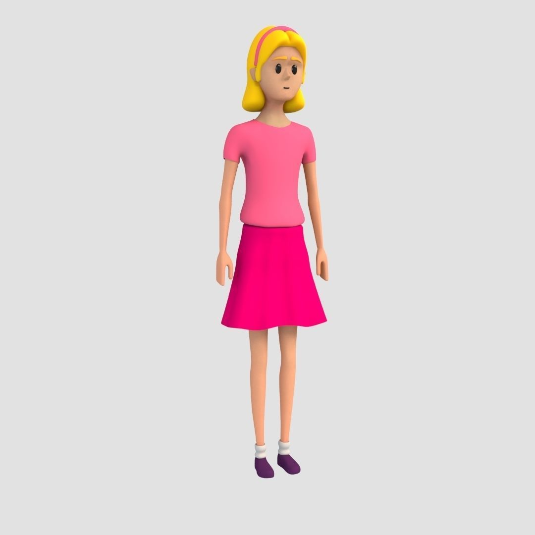 Cartoon Family Rigged 3D 3D model_7