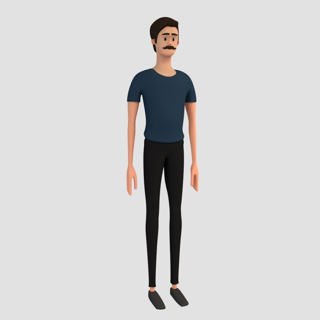 Cartoon Family Rigged 3D 3D model_5