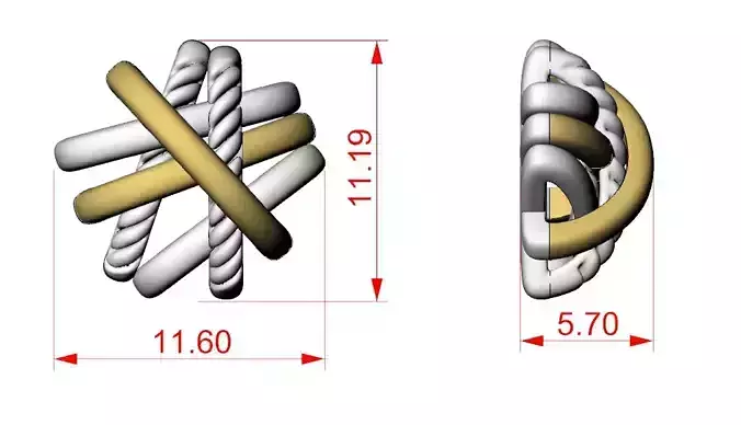 Crossover STUD earrings