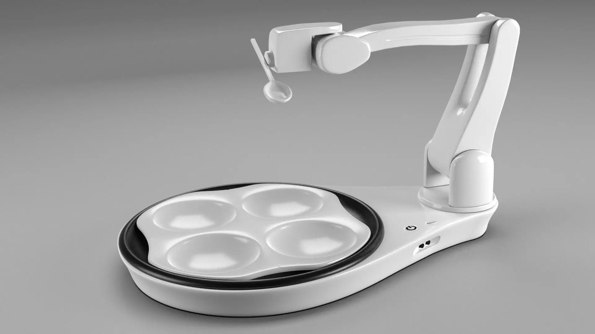 Cooking Robot Roboot 3d low poli Low-poly 3D model_0