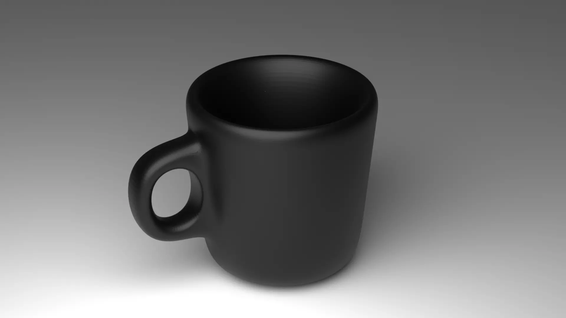 Black Cup Low-poly 3D model_0