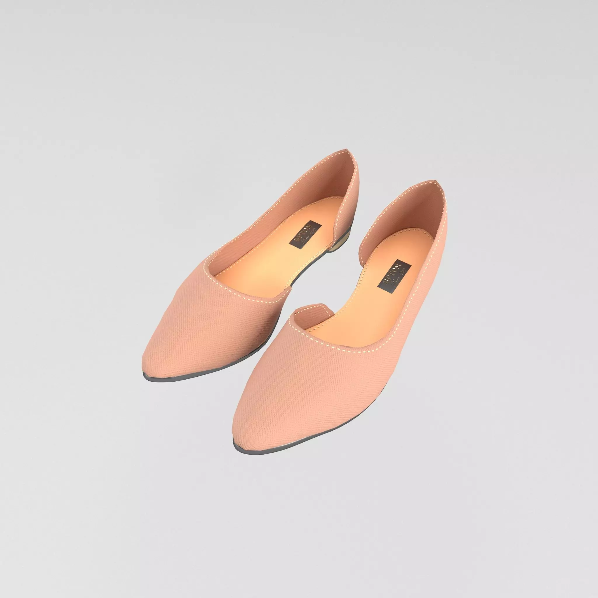Flat Shoes v1 003 Low-poly 3D model_0