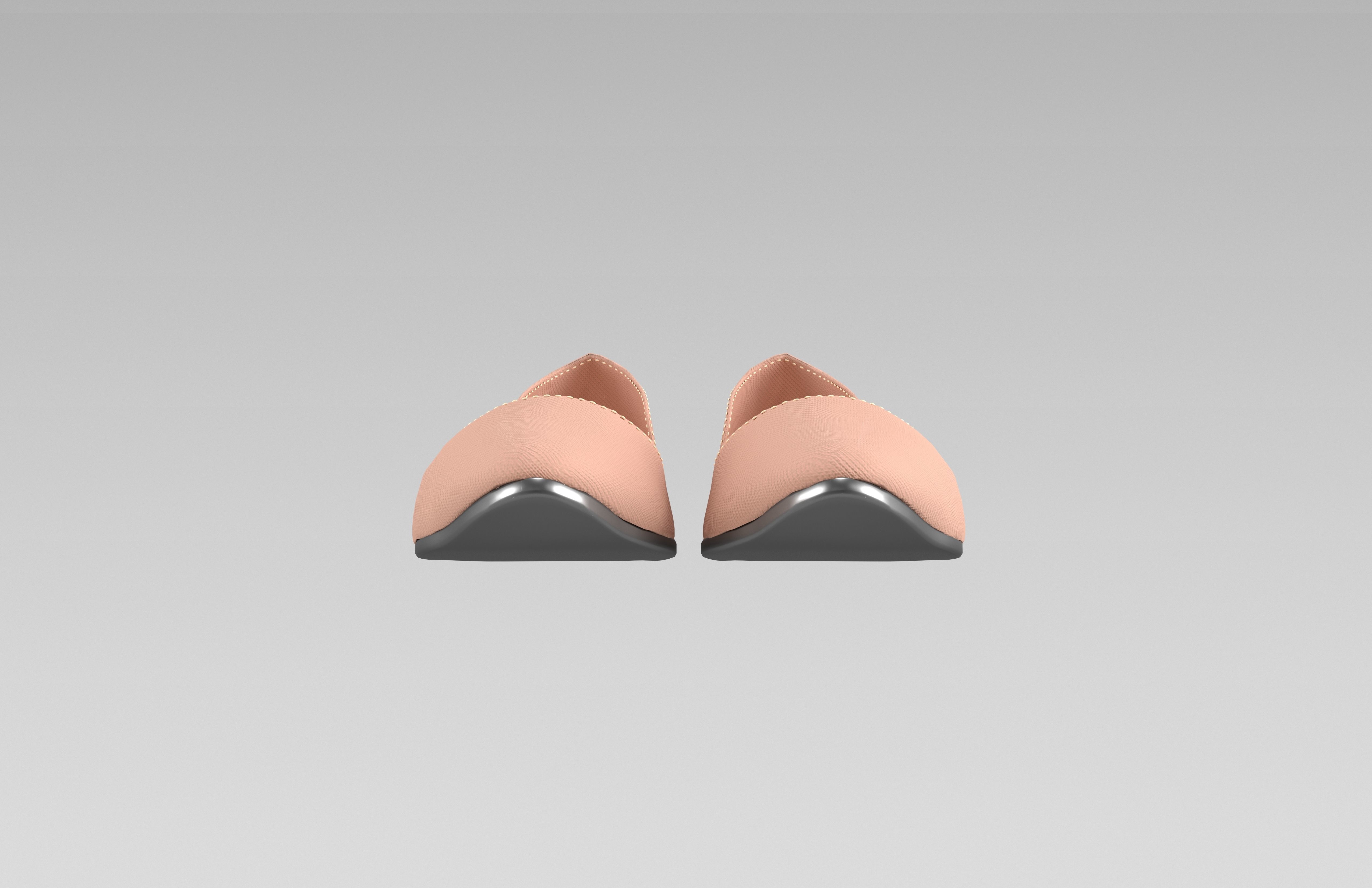 Flat Shoes v1 004 Low-poly 3D model_1