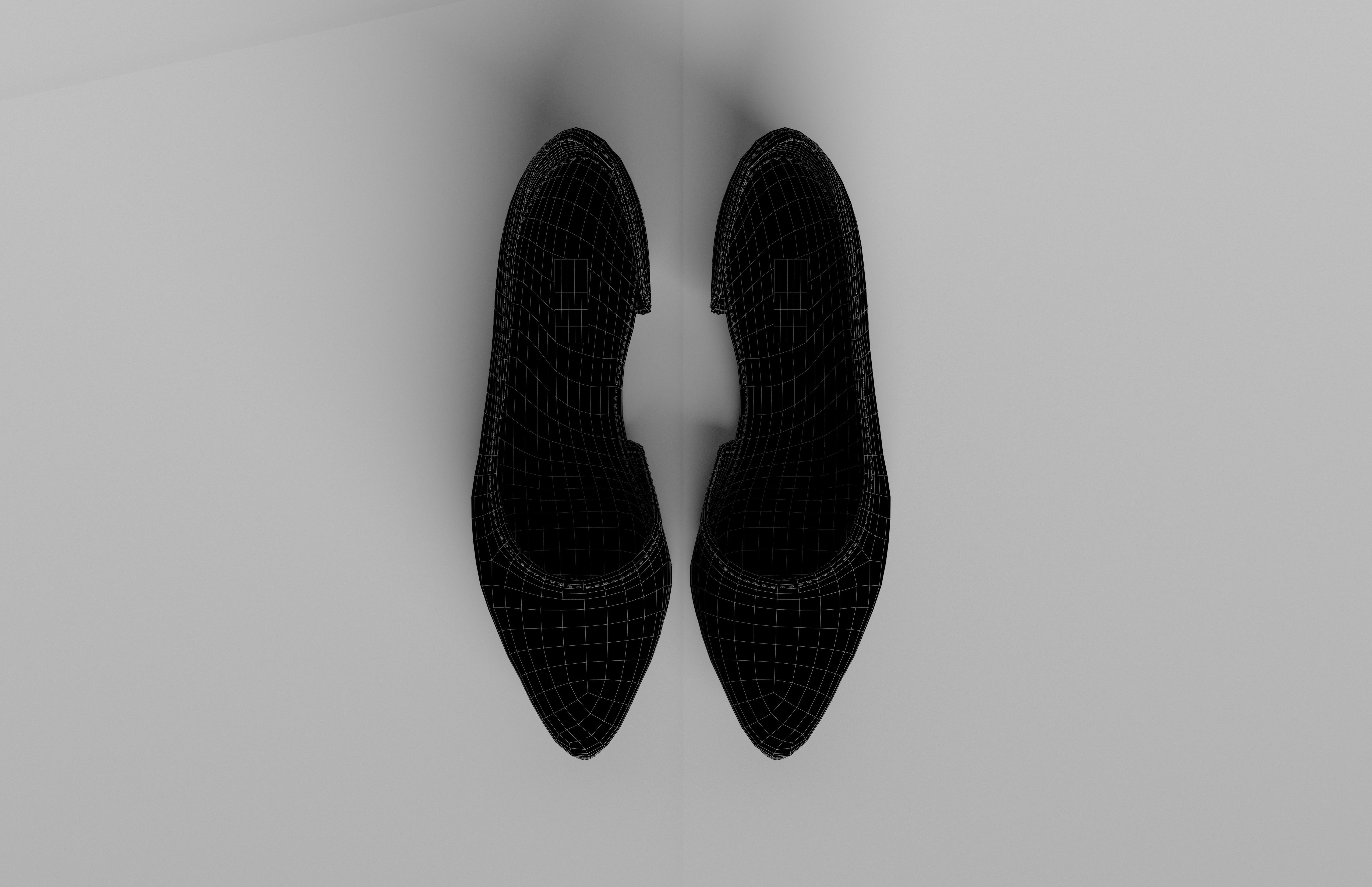Flat Shoes v1 004 Low-poly 3D model_8
