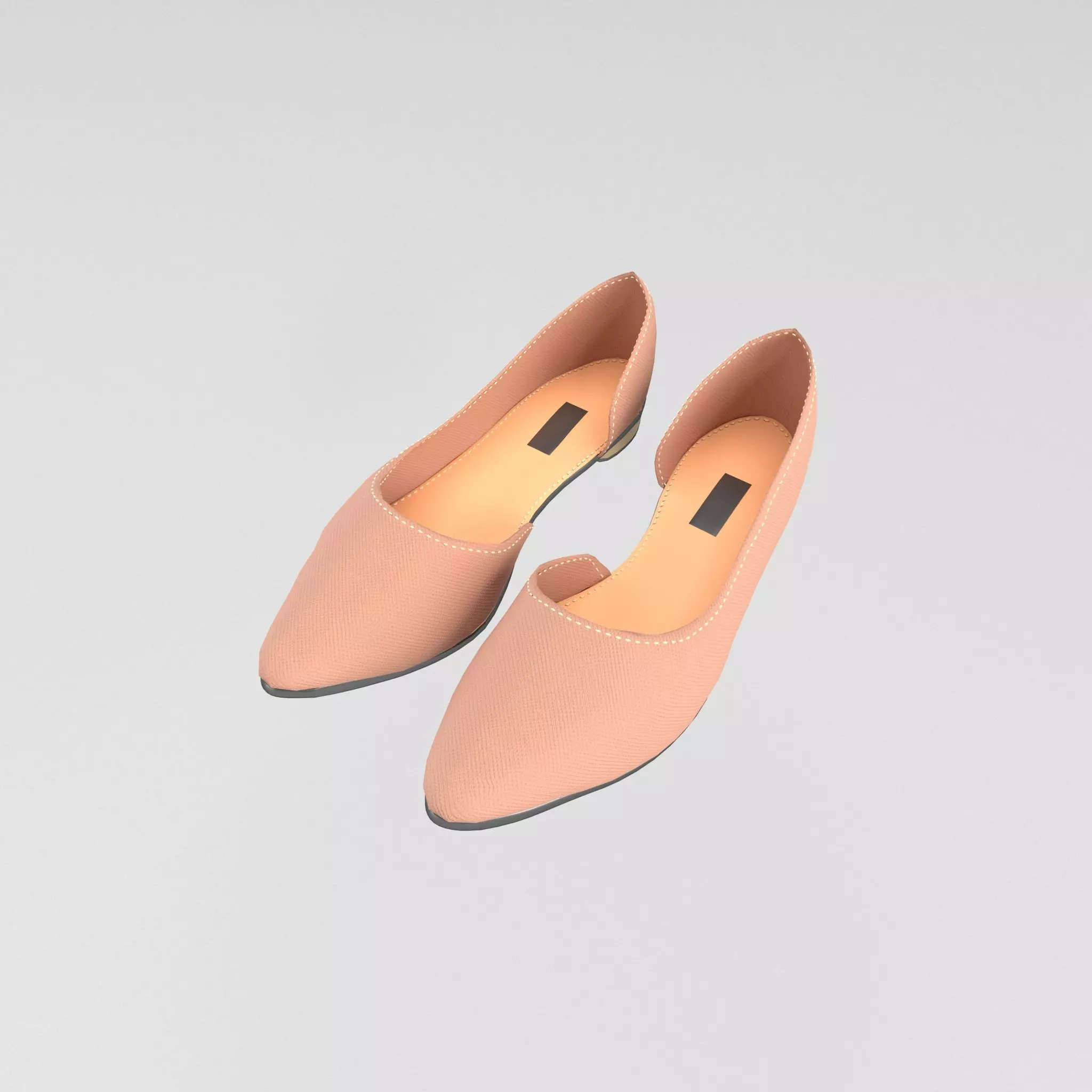 Flat Shoes v1 004 Low-poly 3D model_0