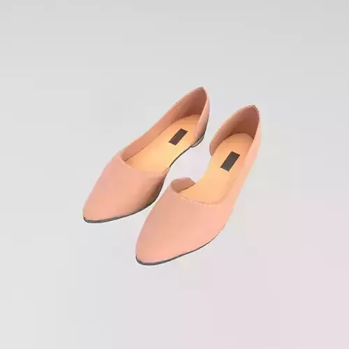 Flat Shoes v1 004 Low-poly 3D model