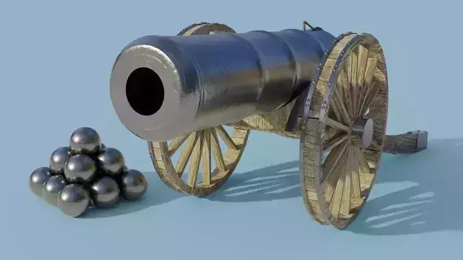 Cannon with balls