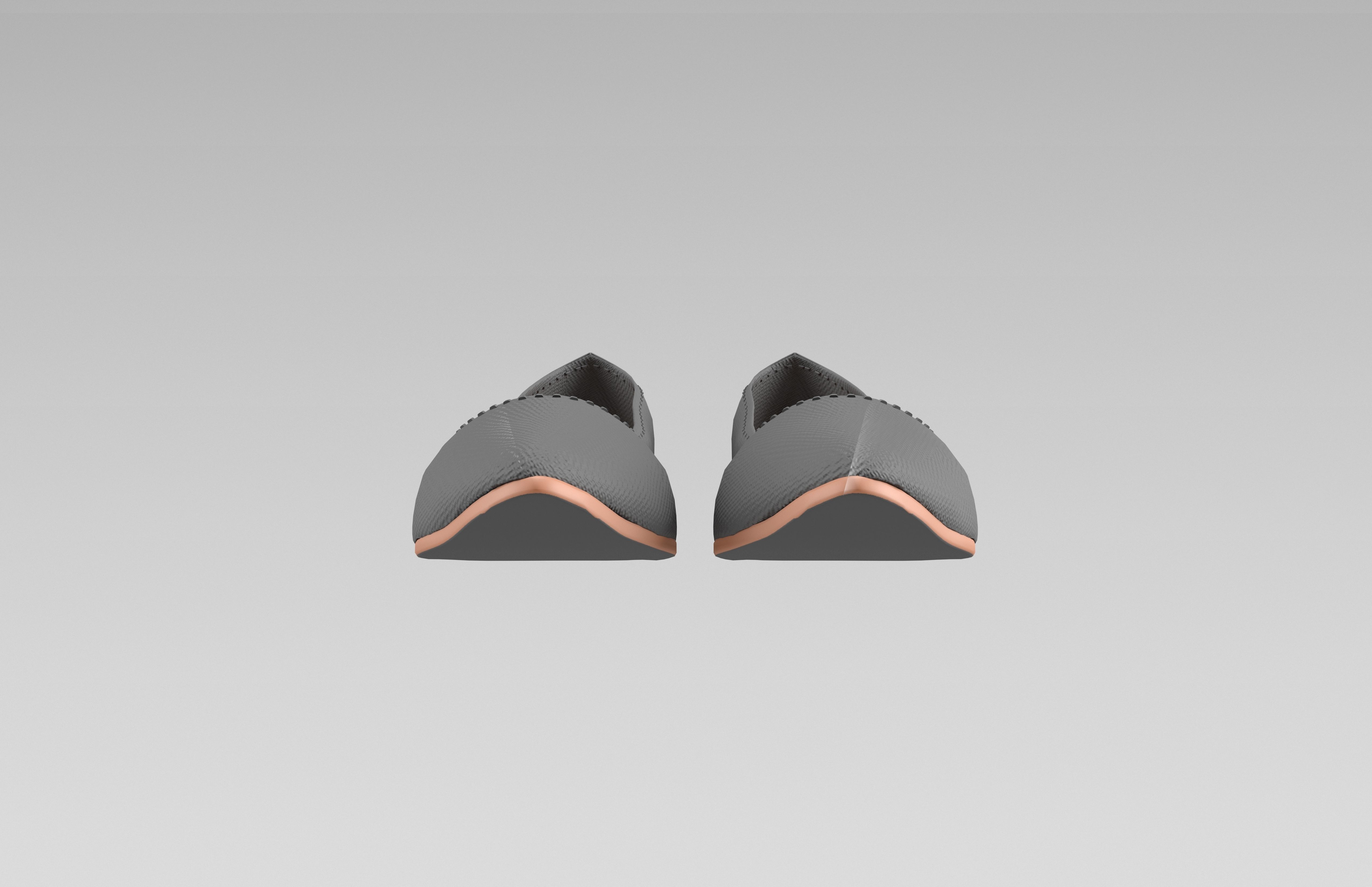 Flat Shoes v2 001 Low-poly 3D model_1